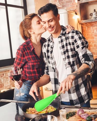 Badiano Silicone Cooking Spoon for Nonstick Cookwares, Multi-function,11.4"