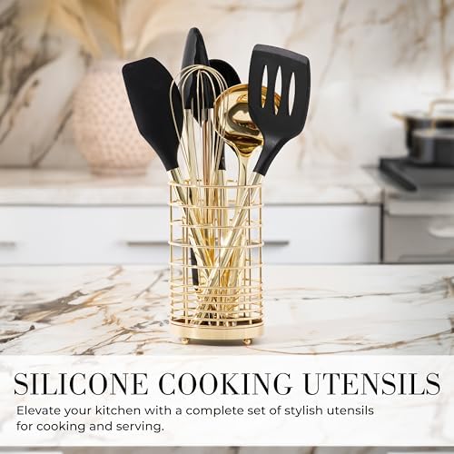 Styled Settings Black and Gold Kitchen Utensils Set, 23-Piece