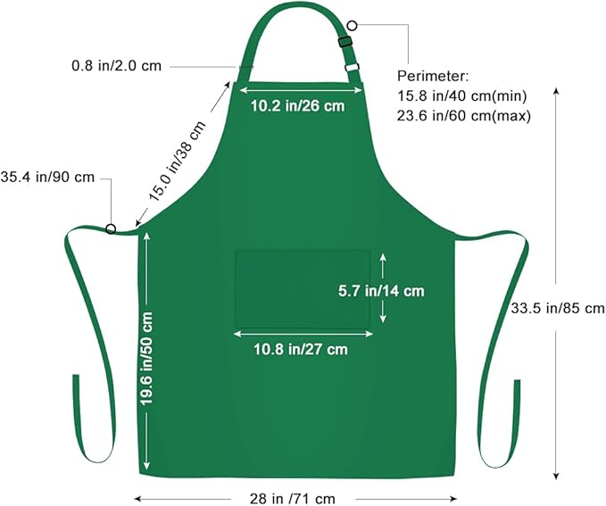 Jubatus 2 Pack 100% Cotton Aprons - Image 7