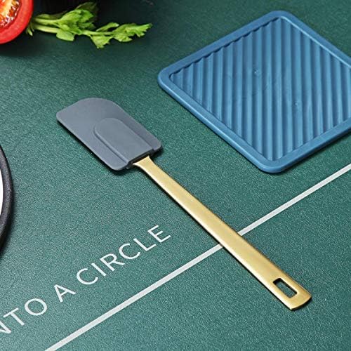 Gold Silicone Spatulas, Berglander Flexible Scrapers Baking Mixing Tool With Titanium Gold Plating, Baking Tools, Heat Resistant, Dishwasher Safe, Easy to Clean