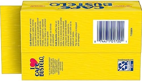 Café Bustelo Espresso Dark Roast Ground Coffee Brick,10 Ounce,(Pack of 24)