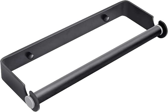 Under Cabinet Paper Towel Holder, Adhesive or Drill Mount Paper Towel Holder by PEDORUBY