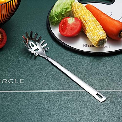 Spaghetti Spoon, Berglander Pasta Server, Stainless Steel Pasta Spoon, Pasta Fork, Noddle Fork, Heat Resistant, Dishwasher Safe, Easy to Clean