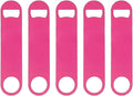 5 Pcs Pink Stainless Steel Heavy Duty Flat Bottle Openers, 7 Inch Solid Beer by Unknown