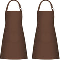 Jubatus 2 Pack Bib Aprons with 2 Pockets Cooking Chef Kitchen Apron by Jubatus