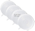 LELE LIFE 4 Pack Same Size Silicone Stretch Lids, Thicker Reusable Sturdy by LELE+LIFE