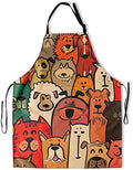 Giwawa Apron Unisex Resistant 33 x 28 inches with 2 Pockets Cooking Kitchen Aprons Suitable for BBQ Grill Drawing Haircut