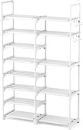 ROJASOP White Shoe Rack, Tall Metal Shoe Rack Organizer by ROJASOP