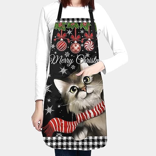 Giwawa Apron Unisex Resistant 33 x 28 inches with 2 Pockets Cooking Kitchen Aprons Suitable for BBQ Grill Drawing Haircut