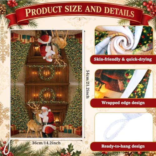 Silifine 12 Pcs Christmas Oven Mitts Pot Holders Kitchen Towels Sets