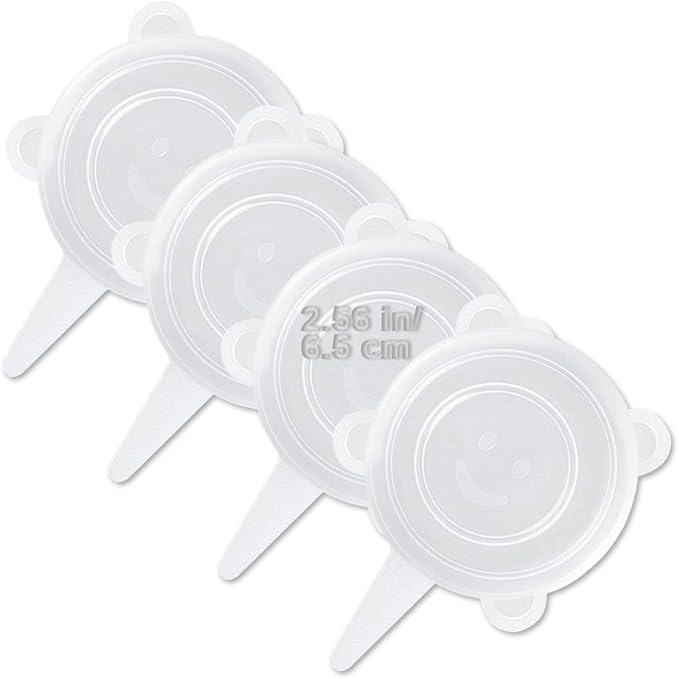 LELE LIFE 4 Pack Same Size Silicone Stretch Lids, Thicker Reusable Sturdy by LELE+LIFE