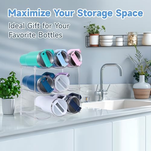 spospo Stackable Water Bottle Organizer for Stanley 40 oz Tumbler