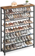 VASAGLE 8-Tier Shoe Rack, 32-40 Pairs, Metal Mesh