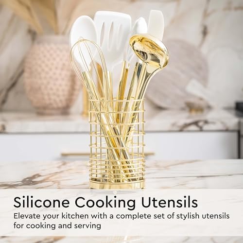 Styled Settings White and Gold Kitchen Utensils Set, 23-Piece