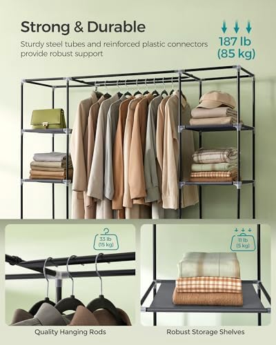 SONGMICS Closet Wardrobe, Portable Closet, Clothes Storage Organizer
