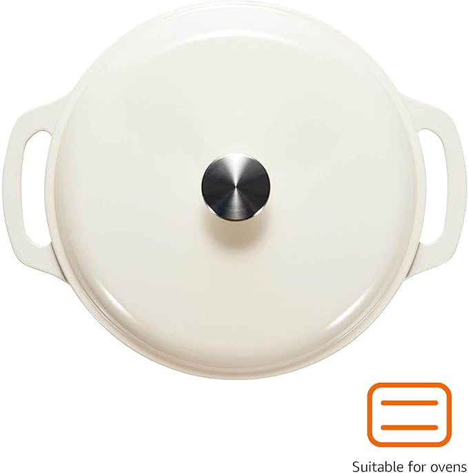 Amazon Basics Enameled Cast Iron Dutch Oven Pot - Image 2