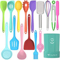 Silicone Kitchen Utensils Set, 16-Piece Silicone Cooking Utensils by Deedro