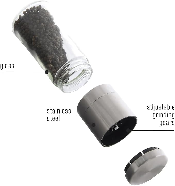 Original Stainless Steel Pepper Grinder or Salt Mill 1pk - Image 4
