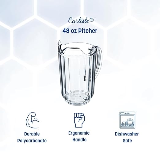 Carlisle FoodService Products 553807 Plastic Pitcher, 48 Ounces - Image 2