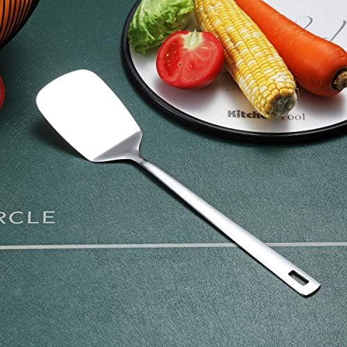 Stainless Steel Spatulas, Berglander Solid Turner,Barbecue Metal Spatulas Turner For Cooking, Kitchen Spatula For Nonstick Cookware, Dishwasher Safe, Easy to Clean