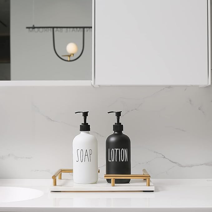 MOMEEMO Soap Dispenser Bathroom Set, Contains Hand and Lotion Dispenser - Image 3
