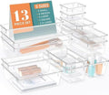 13 PCS Drawer Organizer Set, 5 Size Bathroom and kitchen organizer Trays