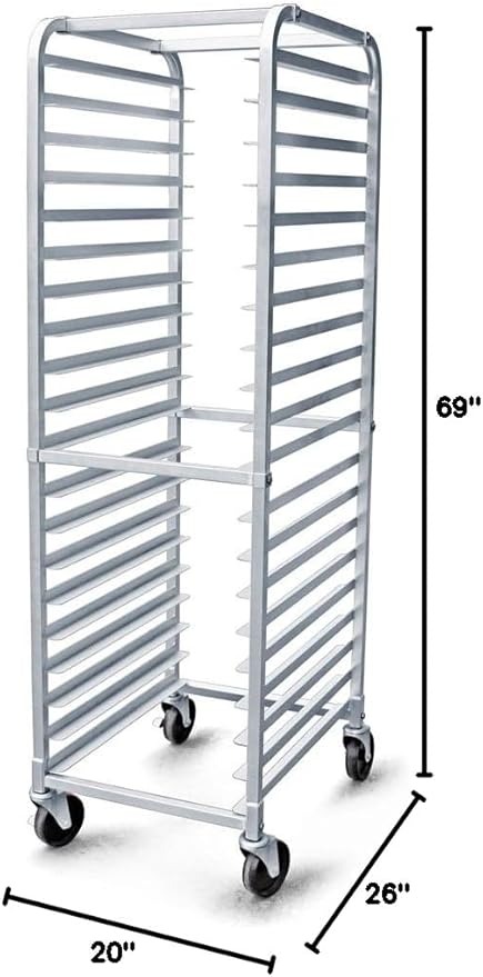 New Star Foodservice 36527 Commercial-Grade Aluminum 20-Tier Sheet Pan/Bun Pan - Image 9