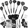 34 PCs Silicone Kitchen Utensils Set, Stainless Steel 450F Heat Resistant