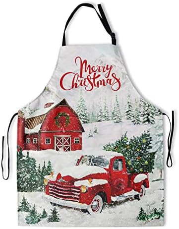 Giwawa Apron Unisex Resistant 33 x 28 inches with 2 Pockets Cooking Kitchen Aprons Suitable for BBQ Grill Drawing Haircut