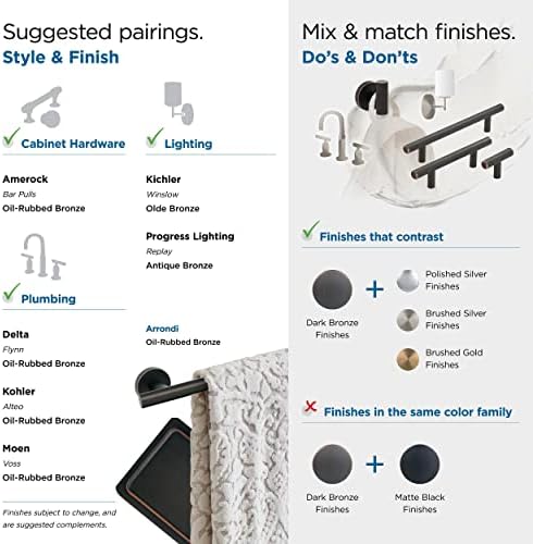 Amerock Arrondi 24" Oil-Rubbed Bronze Towel Bar