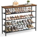 VASAGLE 5-Tier Shoe Rack, 20-24 Pairs, Steel Frame