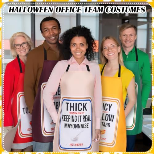 Shinymoon 6 Pcs Halloween Condiments Apron Costume Group Cosplay