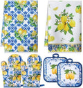 FoldTier 6 Pcs Capri Lemon Kitchen Decoration Amalfi Coast Kitchen Supplies
