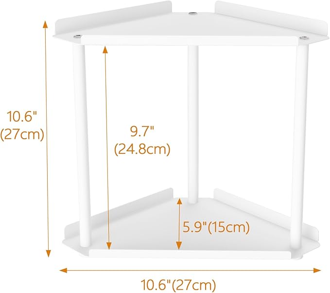Jesginboo 2 Tier Bathroom Counter Organizer, Vanity Organizer Corner Shelf - Image 3