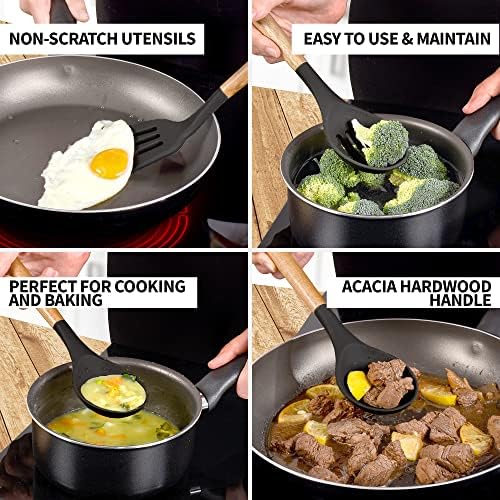 Zulay Kitchen 5 Piece Silicone Utensil Set