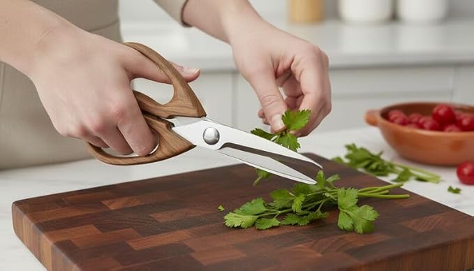 Farberware 5221282 All Purpose Shear, Pecan Wood Handles 8.2 x 3.5 x 0.5 inches - Image 5