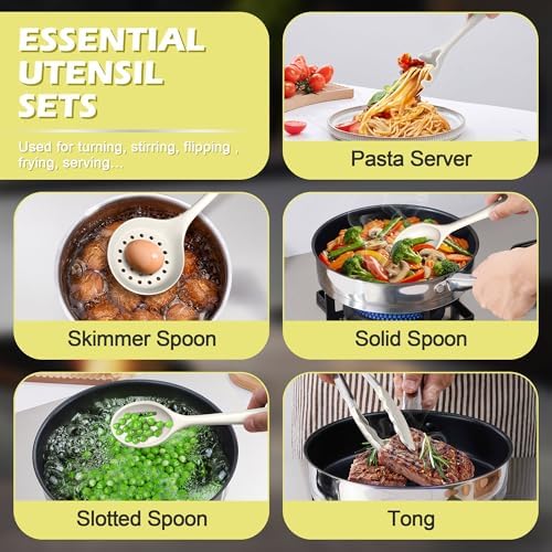 Homikit Kitchen Utensils Set, 15pcs Silicone Cooking Utensil with Holder
