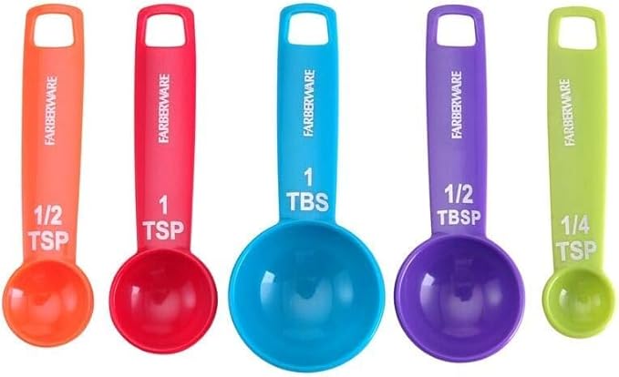 Farberware Set of 5 Measuring Spoons, Includes Detachable Ring - Image 2