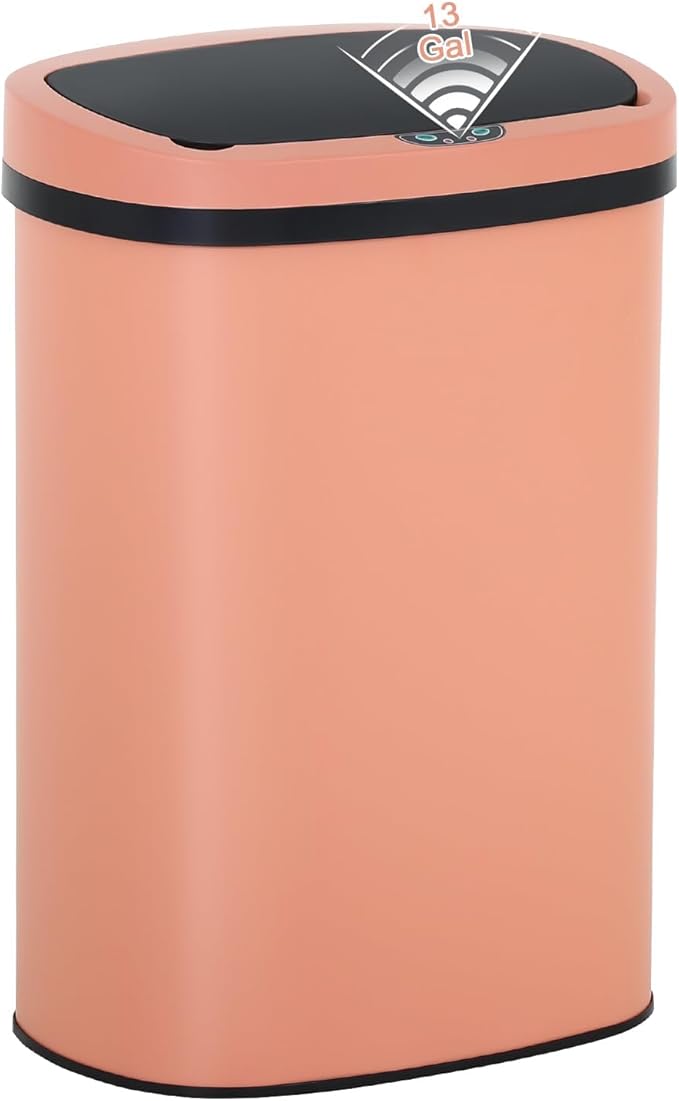 Bigacc 13 Gallon Stainless Steel Trash Can Automatic Trash Can Garbage Can by Bigacc