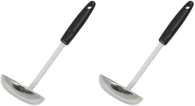 Chef Craft Select Cooking Ladle, 11.5 inch, Stainless Steel/Black by ChefCraft