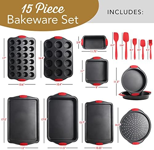 Eatex Baking Sheet Set, 39 Piece Baking Pans Set, Cookie Sheets for Baking