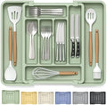 Caperci Large Silverware Organizer Tray for Kitchen Drawer Utensils Thicker