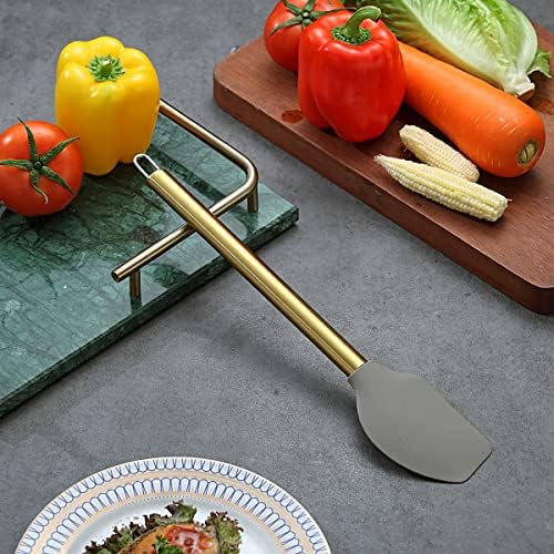 Gold Spatulas, Berglander Non-stick Silicone Flexible Scrapers Baking Mixing Tool With Titanium Gold Plating Handle, Baking Tools, Heat Resistant, Dishwasher Safe, Easy to Clean