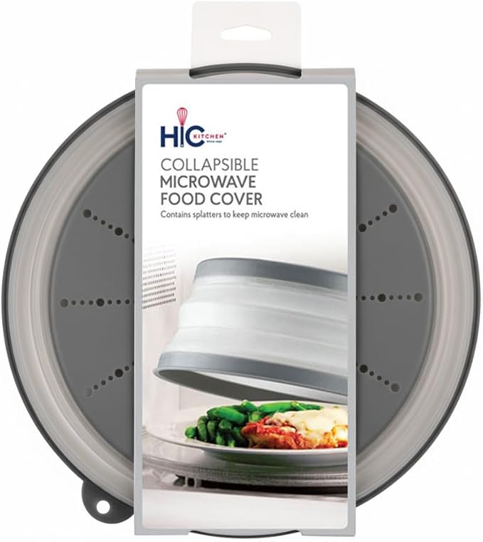 HIC Kitchen Collapsible Microwave Food Cover, BPA Free, Contains Splatter and - Image 6