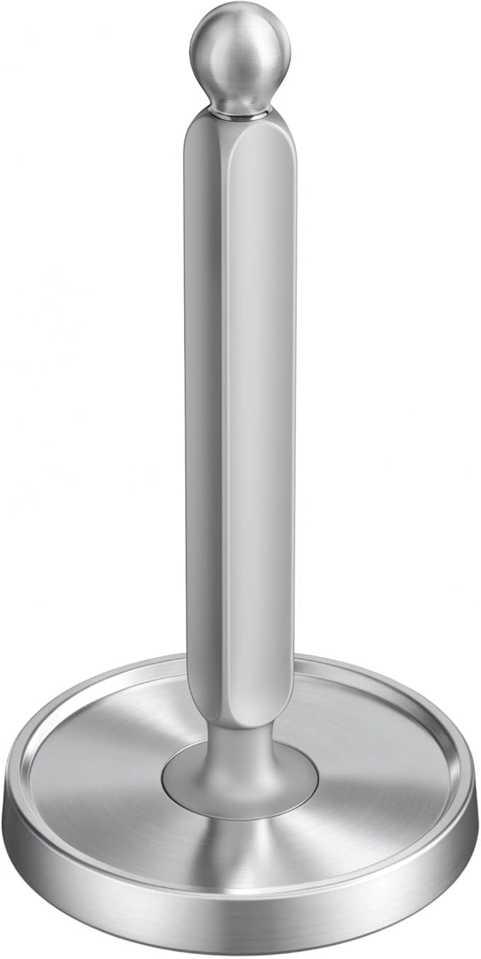 theaoo Paper Towel Holder Countertop, One-Handed Tear Paper Towel Stand by theaoo