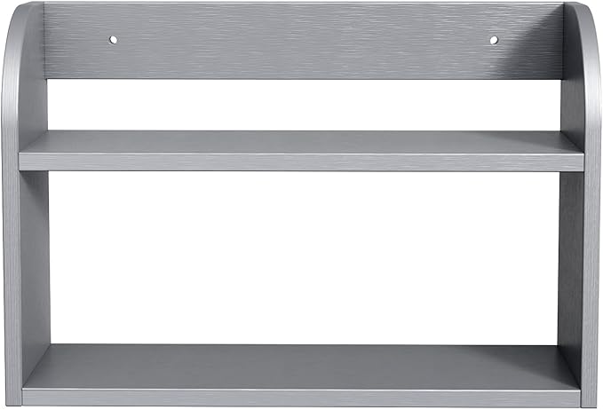 ROMGUAR CRAFT 2 Tier Bamboo Spice Rack, Countertop or Wall Mounting Wood Spice - Image 7