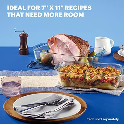 Pyrex Deep Glass Baking Dish with Plastic Lid, Deep Casserole Dish