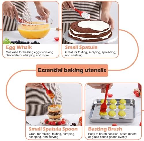 Homikit Kitchen Cooking Utensils Set, 15-Piece Silicone Spatula with Holder