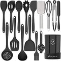 Silicone Kitchen Utensils Set, 16-Piece Silicone Cooking Utensils by Deedro