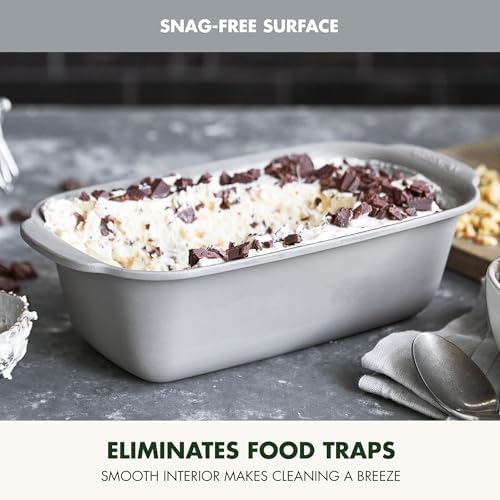 GreenPan Premiere Ovenware Healthy Ceramic Nonstick 1 lb. Loaf Baking Pan, PFAS-Free, Warp-Free Bakeware, Durable Quick Heating, Oven & Broiler Safe to 600F, Dishwasher Safe, Gray